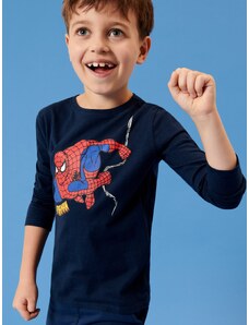 Sinsay - Tričko s dlouhými rukávy Spider-Man - námořnická modrá