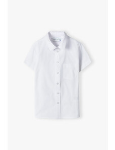 Max & Mia Bílá chlapecká společenská košile krátký rukáv