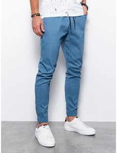 Ombre Clothing Pánské jogger kalhoty - nebesky modrá P885