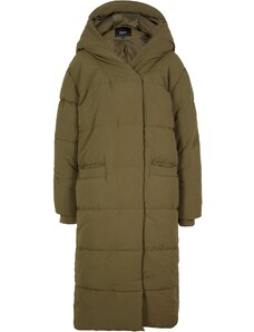 bonprix Vatovaný oversize kabát s kapucí, z recyklovaného polyesteru Zelená
