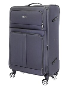 Velký cestovní kufr T-class 932, šedá, XL, 78 x 51 x 31 - 35 cm, rozšiřitelný