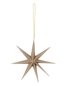 Závěsná vánoční dekorace průměr 15 cm Broste STAR-S - přírodní