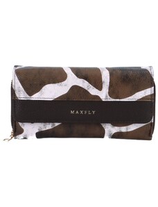 MaxFly Trendová koženková dámská peněženka Kapi, tmavě hnědá