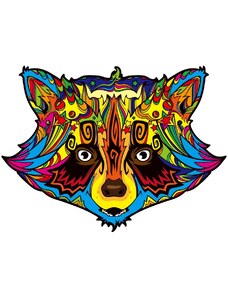 IZMAEL Dřevěné puzzle Color Raccoon/S
