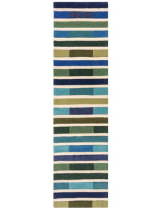 Flair Rugs koberce Ručně všívaný kusový koberec Illusion Piano Green/Multi - 60x230 cm