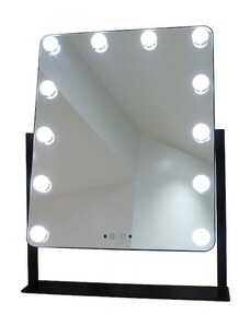 Bezdoteku Holywood zrcadlo s LED žárovkami HZ1 velké černé