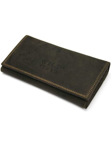 Wild Tiger Luxusní dámská kožená peněženka Silko, tmavě hmědá