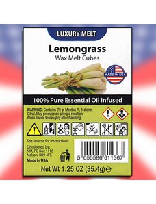 Luxury Melt Lemongrass Vonný vosk 6 kusů