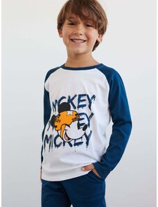 Sinsay - Tričko s dlouhými rukávy Mickey Mouse - bílá