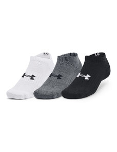 Pánské ponožky Under Armour Core No Show 3-Pack Socks Black/ White/ Grey