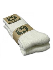 Karpet Vlněné ponožky z ovčí vlny bílé 2 kusy 425g