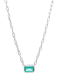 Preciosa Blýštivý náhrdelník se zeleným kubickým zirkonem Preciosa Atlantis 5353 94