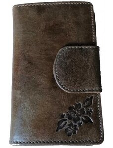 Dámská kožená peněženka flower