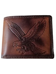 Kožená peněženka dravec - šířka