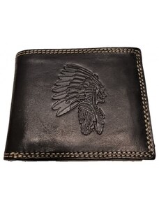 Pánská kožená peněženka indián black