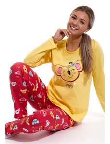 Naspani Žluté a červené pyžamo dámské, Be happy koala 1B1582