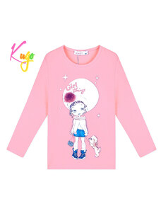 Dívčí triko Kugo TM6221C - meruňková