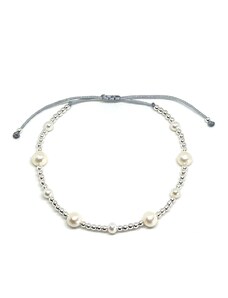 Dámský náramek s perlami a korálky stříbro Mou Jewel