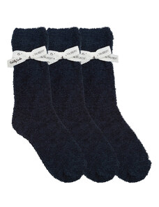 SMOOTH luxusní dárkově balené žinilkové jednobarevné ponožky Taubert tmavě modrá UNI
