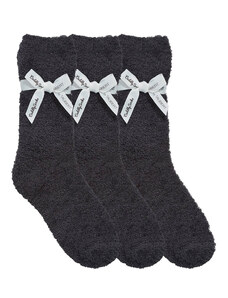 SMOOTH luxusní dárkově balené žinilkové jednobarevné ponožky Taubert anthracit UNI