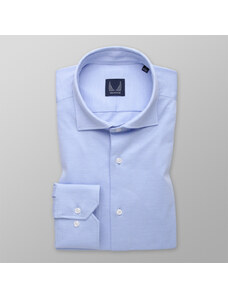 Willsoor Pánská slim fit košile světle modrá s hladkým vzorem 14564