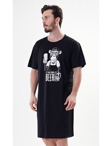 Cool Comics Pánská noční košile s krátkým rukávem Opice - černá