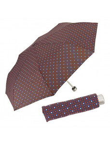 Doppler Mini Light - dámský skládací deštník, oranžová tmavá, geometrický / abstraktní