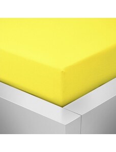 Jersey prostěradlo David dvoulůžko - Žlutá 140x200 cm
