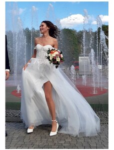 Donna Bridal Nádherné svatební šaty s rozparkem: stylové, krásné a sexy