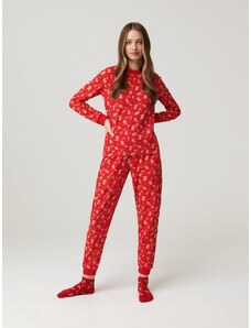 Sinsay - Bavlněná pyžamová souprava - červená