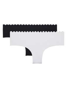 DIM BODY TOUCH COTTON HIPSTER 2x - Women's cotton panties 2 pcs - black - white
