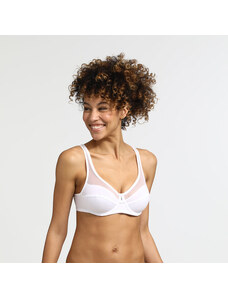 DIM GENEROUS COTTON BIO BRA - Women's bra made of organic cotton - white