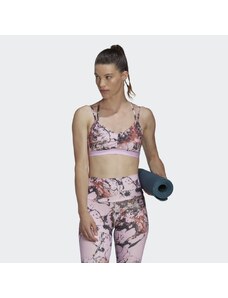 Adidas Podprsenka Yoga Essentials Studio Light-Support Allover Print