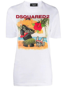 DSQUARED2 Buldogs White tričko