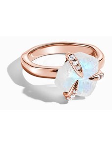 Royal Exklusive Royal Fashion prsten 14k zlato Vermeil GU-DR21589R-ROSEGOLD-MOONSTONE-TOPAZ