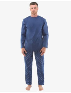 GINA pánské pyžamo dlouhé 79129P - lékořice měsíc