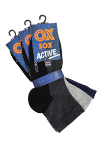 Active pánské bavlněné elastické sportovní kotníkové ponožky OXSOX 39-42