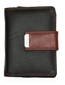 Černo-červená kompaktní dámská kožená peněženka Kabana FLW