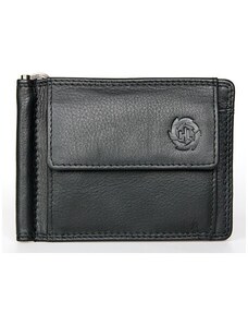 Černá kožená peněženka - dolarka s kapsičkou FLW