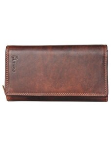 Oboustranná prostorná celokožená peněženka Pedro z bytelné přírodní kůže FLW