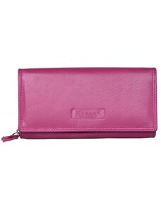 Růžová kožená peněženka Kabana z měkké kůže FLW