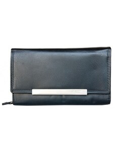 Černá velká kožená peněženka HMT s ochranou dat (RFID) FLW