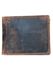 Celá kožená peněženka Pedro z pevné hovězí kůže vintage s ochranou dat na kartách (RFID) FLW