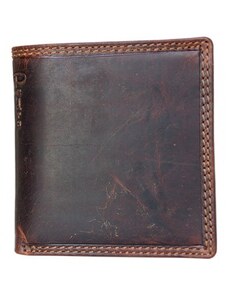 Pánská celokožená čtvercová peněženka z pevné hovězí kůže činěné na přírodní olejové bázi FLW