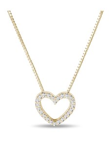 Náhrdelník ve tvaru diamantového srdce KLENOTA K0543013