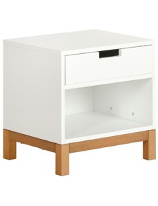 Bílý lakovaný noční stolek Quax Indigo 43 x 43 cm