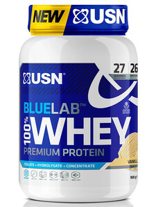 Proteinové prášky USN BlueLab 100% Whey Premium Protein vanilka 908g blw03