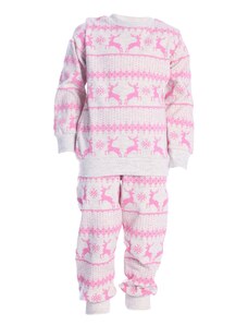 JOYCE Dívčí bavlněné pyžamo "FAMILY DEERS"/Růžová