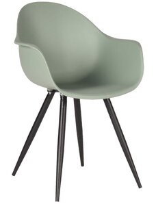 Zelená plastová jídelní židle LABEL51 Luca