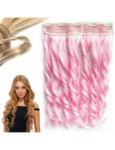 Girlshow Clip in pás vlasů - lokny 55 cm - odstín Light Pink